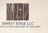 Sweet Edge existing wood-grain mark and wordmark